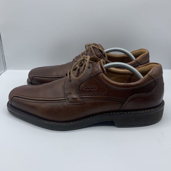 ECCO Men\'s Seattle Bicycle-Toe Oxford Brown Leather Sz 43 EU 9-9.5 US main image 5